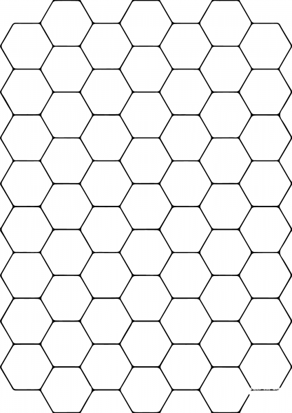 Tessellation with Hexagon coloring page image