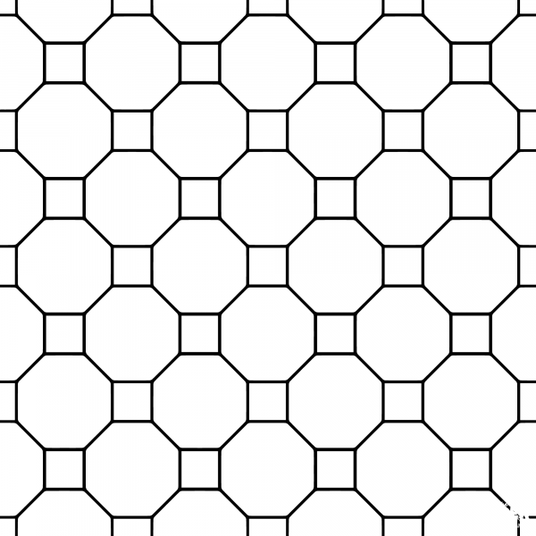 Tessellation with Octagon and Square coloring page image