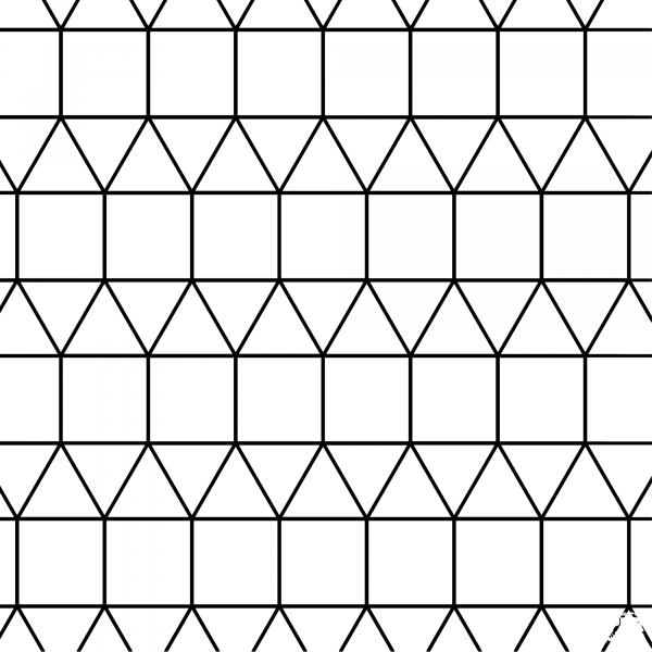 Tessellation with Triangle and Square coloring page image