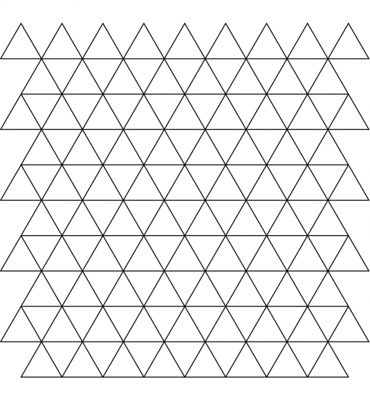Tessellation with Triangle coloring page image