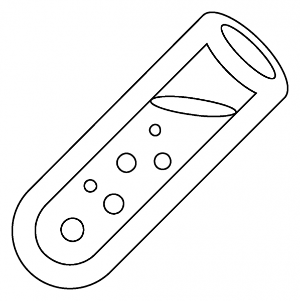 Test Tube Emoji coloring page image