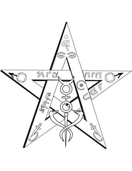 Tetragrammaton coloring page image