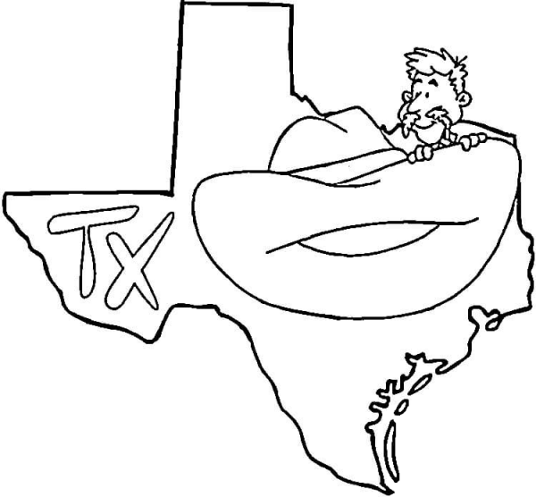 Texas  coloring page image