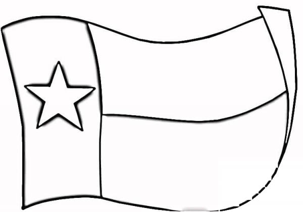 Texas Flag  coloring page image
