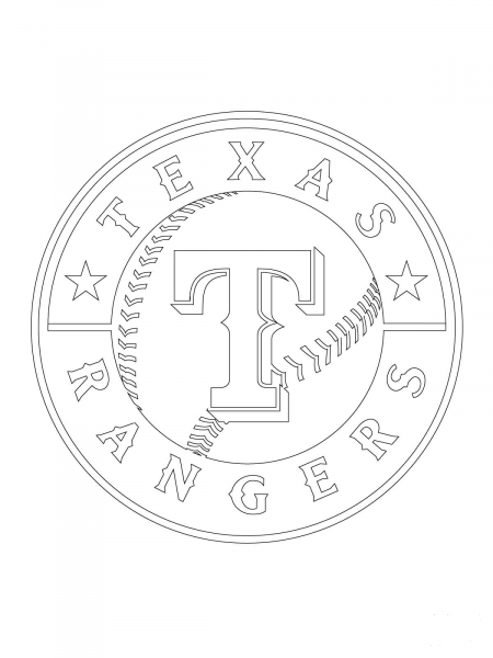 Texas Rangers Logo  coloring page image