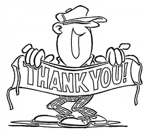 Thank You! coloring page image
