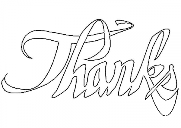 Thanks  coloring page image