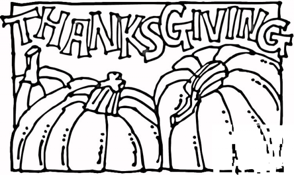 Thanksgiving Pumpkins  coloring page image