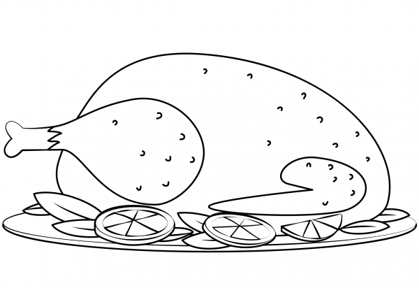 Thanksgiving Turkey coloring page image