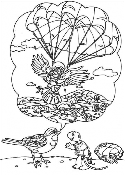 That Bird Tells Story To Franklin  coloring page image