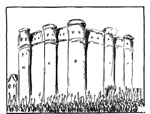 The Bastille coloring page image