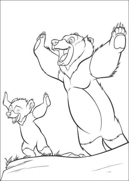 The Bear And The Little One  coloring page image