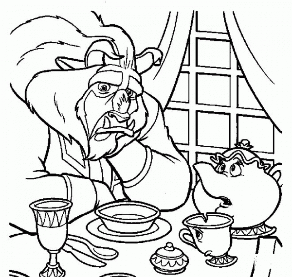 The Beast  coloring page image