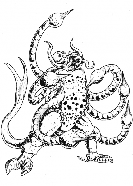 The Beta Beast coloring page image