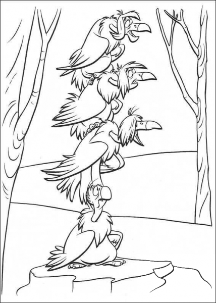 The Birds  coloring page image