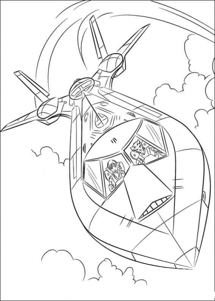 The Blackbird aircraft coloring page image