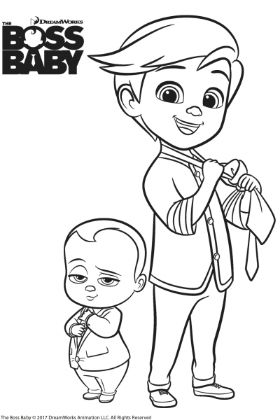 The Boss Baby and Tim Templeton coloring page image