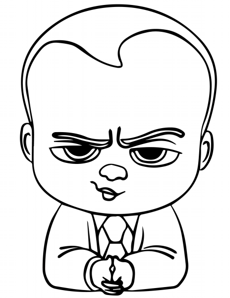 The Boss Baby coloring page image