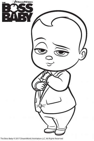 The Boss Baby coloring page image