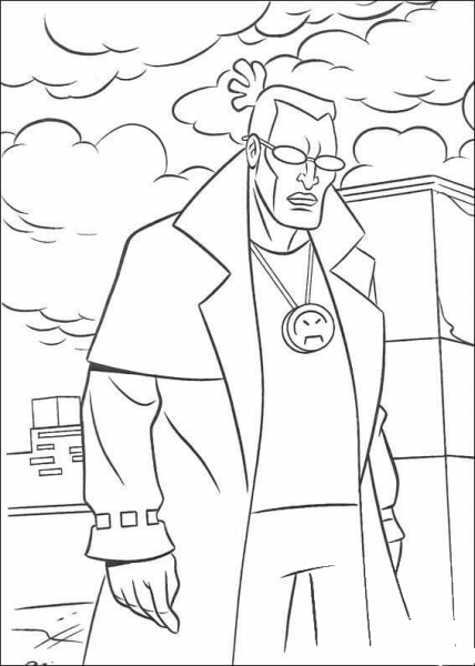 The boss coloring page image