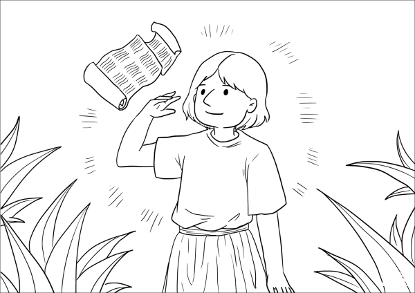 The Boy Jesus at the Temple (Luke 2:40-52) coloring page image