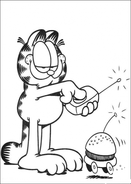 The Burger Remote  coloring page image
