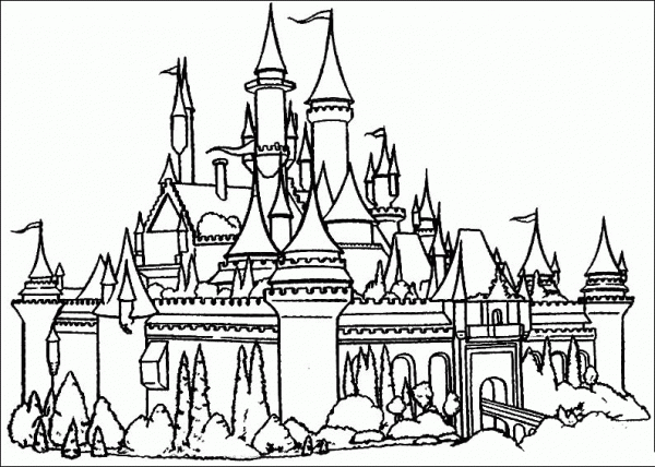 The Castle  coloring page image