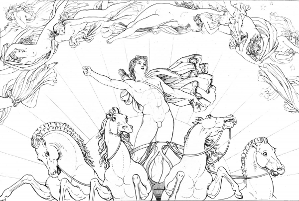 The Chariot  – Shelley, Prometheus Unbound, Act IV coloring page image