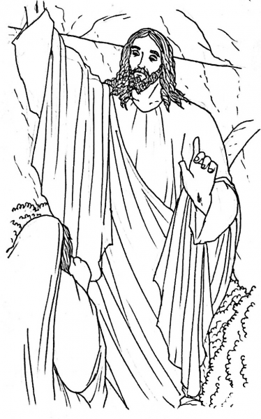 The Conqueror of Death – John 20 coloring page image