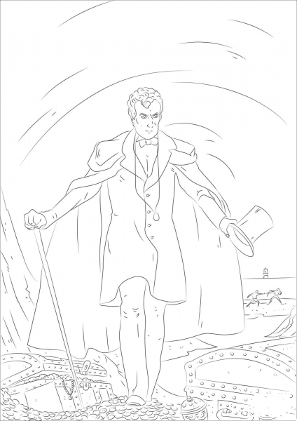 The Count of Monte Cristo coloring page image