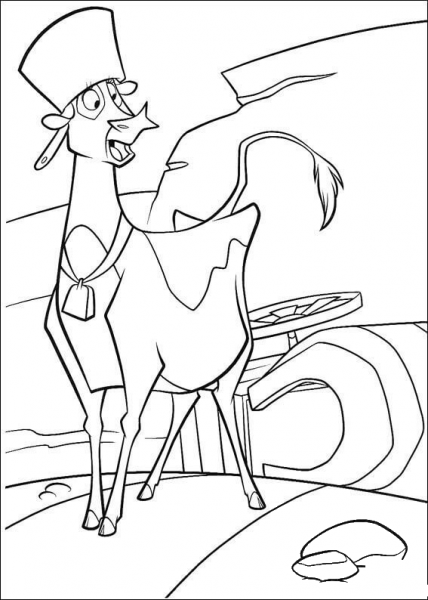 The Cow Is Walking On The Street  coloring page image