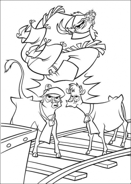 The Cow Kicks Alameda coloring page image