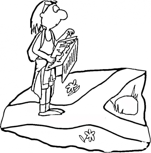 The Crossroad  coloring page image