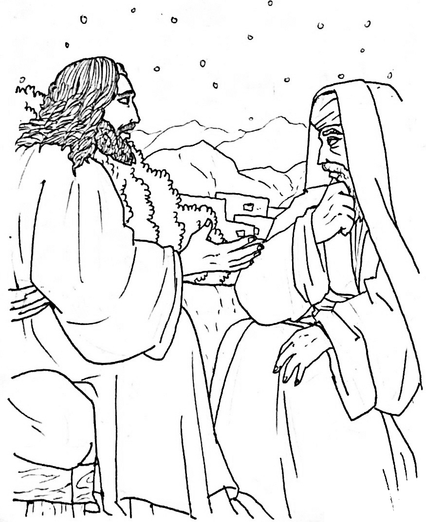 The Divine Teacher - John 3 coloring page - ColouringPages