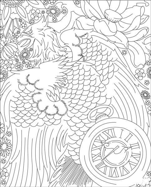 The Eaglet from Alice in Wonderland coloring page image