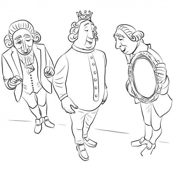 The Emperor’s New Clothes coloring page image
