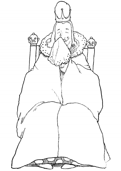 The Emperor Weeping like a Child coloring page image