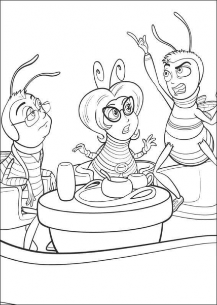 The Family Of Bensons  coloring page image