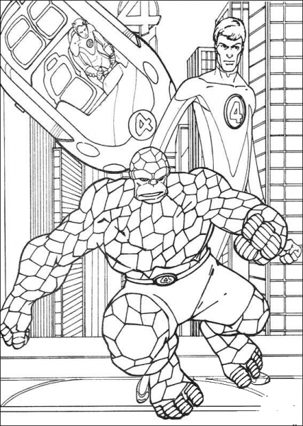 The Fantastic Four  coloring page image