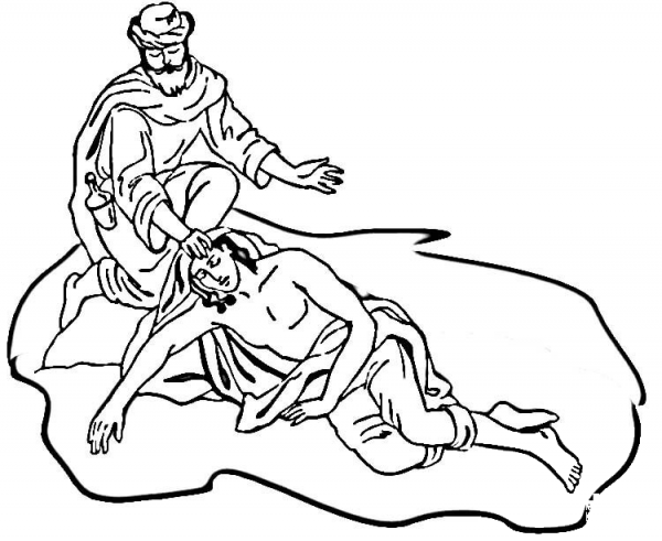 The Good Samaritan  coloring page image
