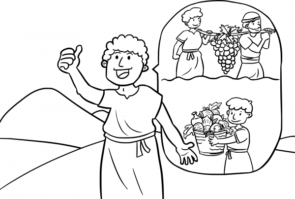 The Grapes of Canaan coloring page image