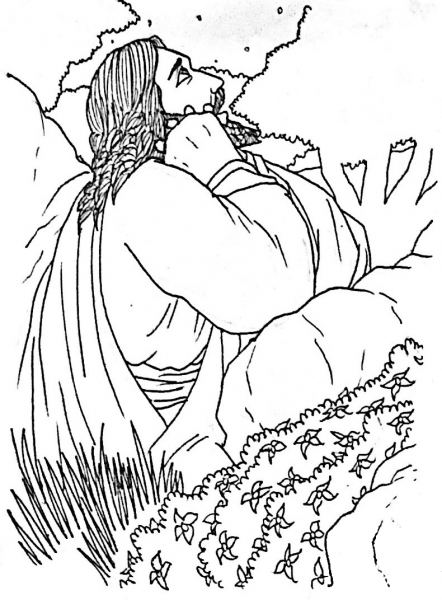 The Great Intercessor – John 17 coloring page image