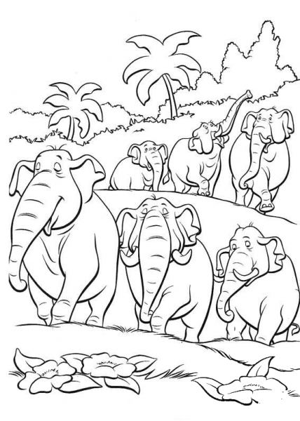 The Indian Elephant  coloring page image