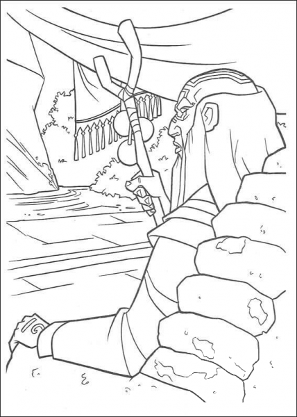 The King coloring page image