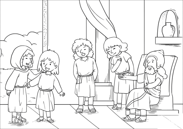 The King Ordered to Give Back Everything That Belonged to the Woman coloring page image