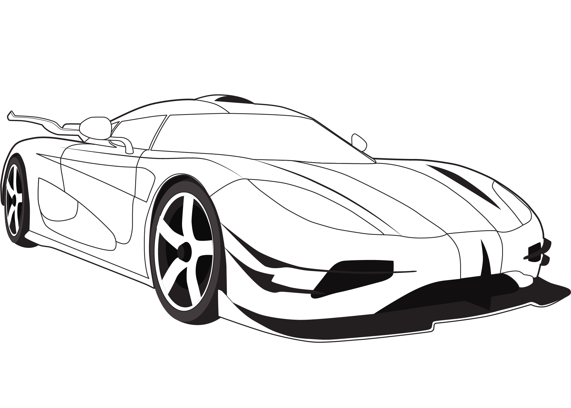 The Koenigsegg One:1 Coloring Page - Colouringpages