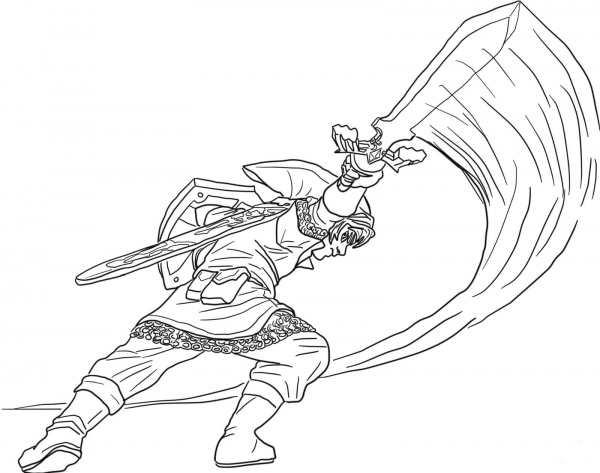 The Legend of Zelda Skyward Sword coloring page image