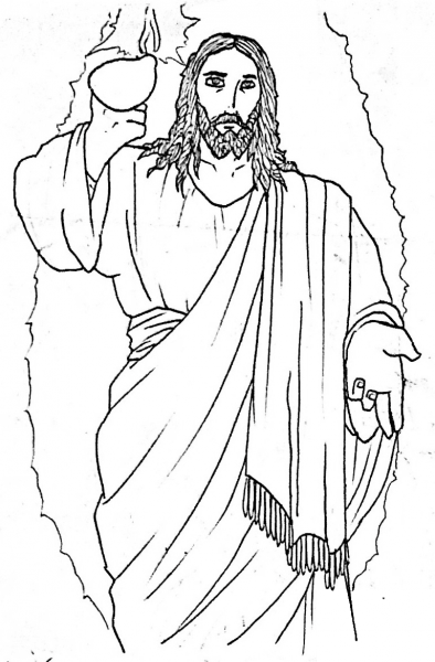 The Light of the World – John 9 coloring page image
