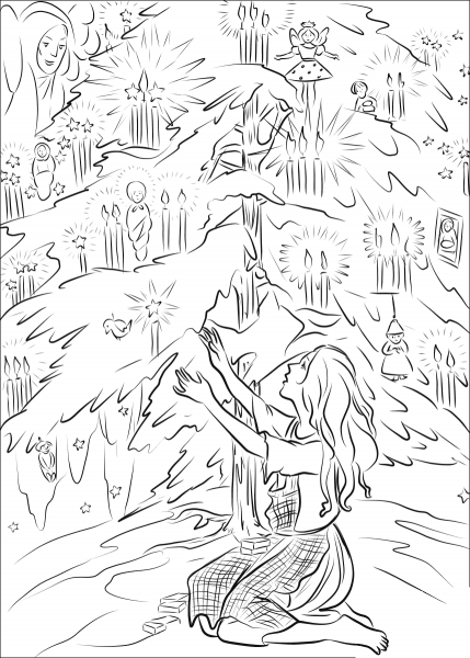 The Little Match Girl coloring page image