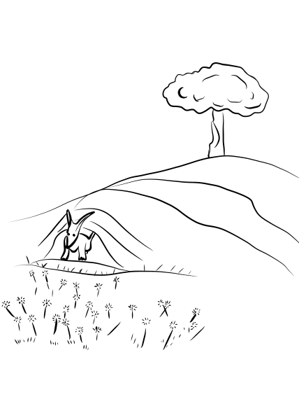 The Little Prince Befriends the Fox coloring page image